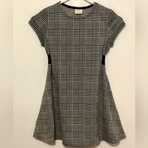 Zara Black and White A-line Cap Sleeve Dress